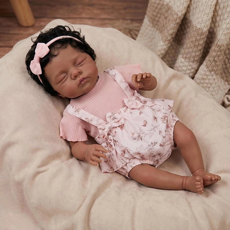 48CM Newborn Baby Handmade Dol - Baby Products For Curly Hair ulasan dan harga
