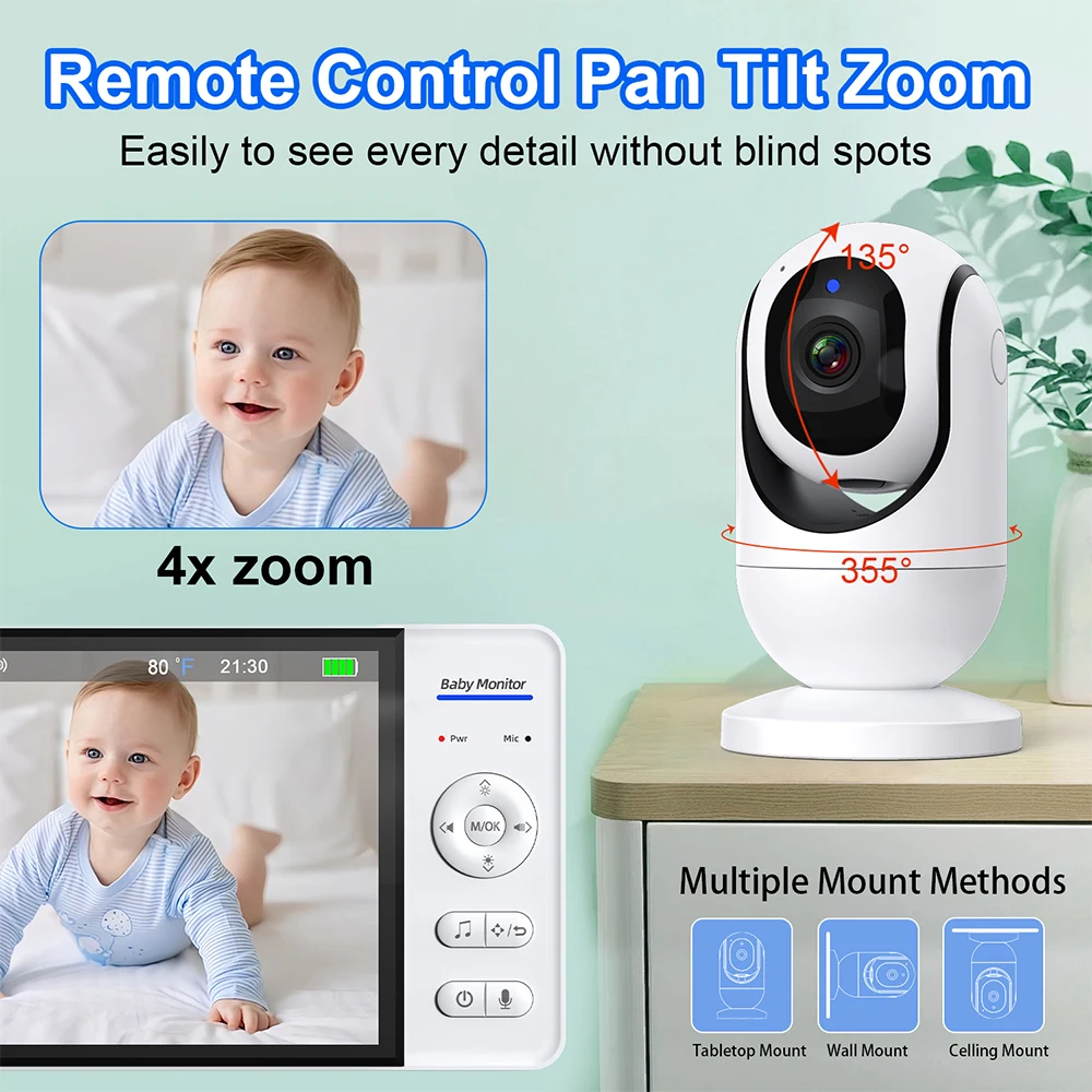 No WiFi 7 Inch Baby Monitor 2- - Baby Products Video ulasan dan harga