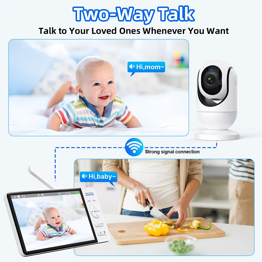 No WiFi 7 Inch Baby Monitor 2- - Baby Products Video ulasan dan harga
