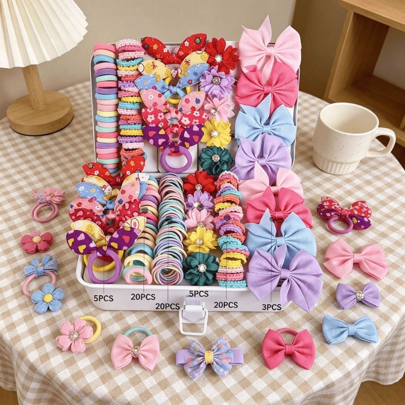 73PCS   New Fabric Girls Hair  - Baby Products Set ulasan dan harga