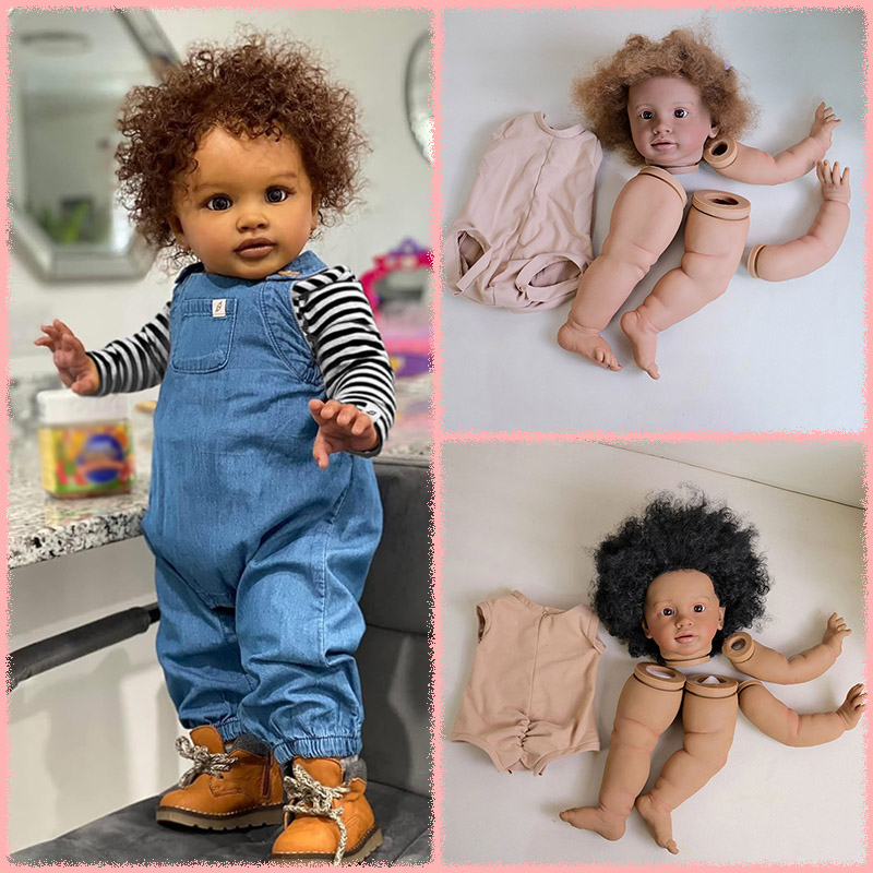 26inch Pippa Dark Skin Reborn  - Baby Products For Curly Hair ulasan dan harga